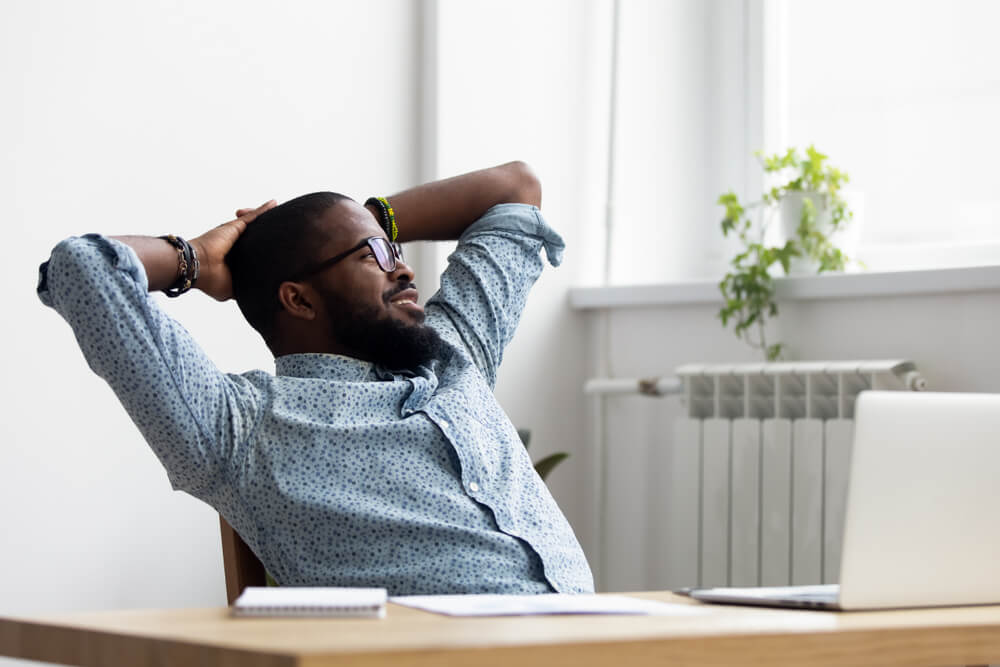 african american man managing stress during coronavirus