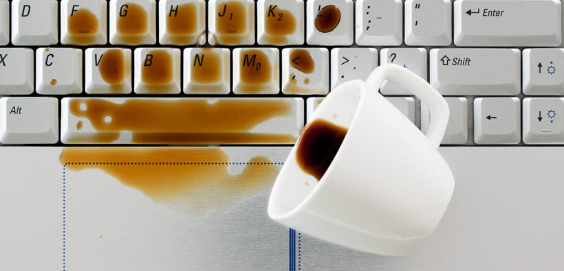 Prevent computer damage spilled coffee on computer how to prevent damage