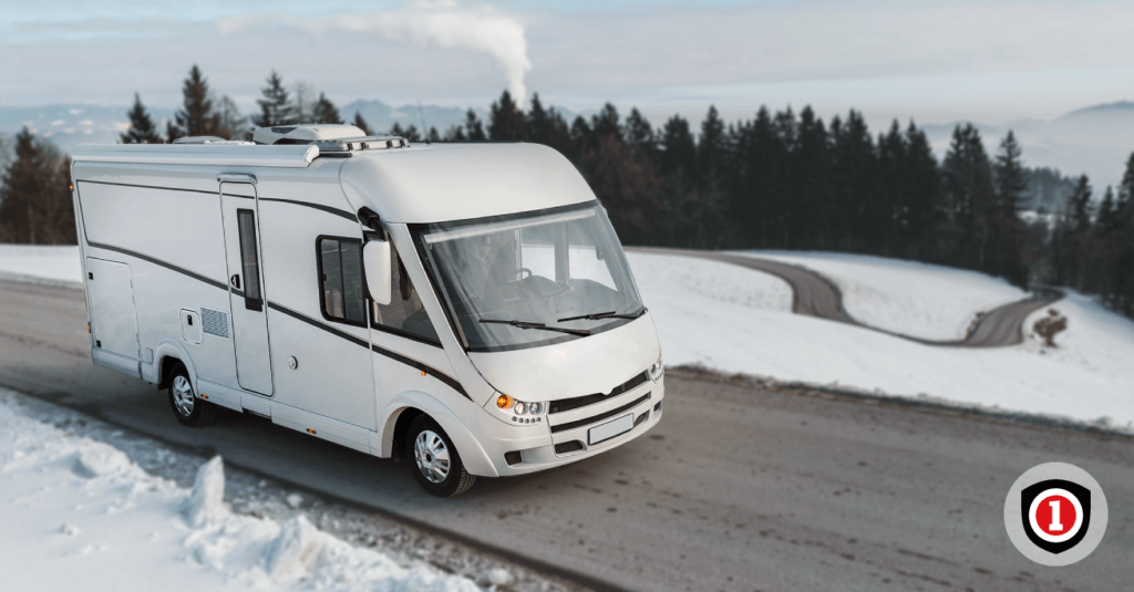 RV in the snow