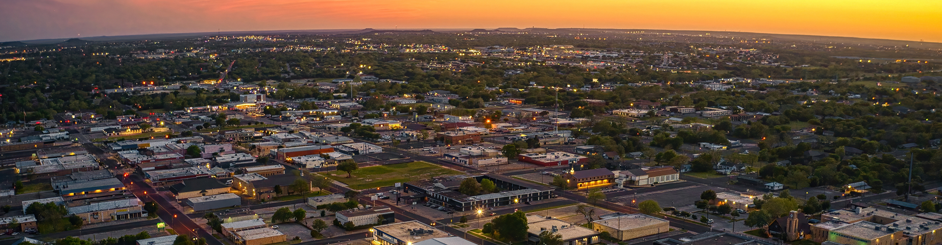 Aerial View of Downtown Killeen - best home insurance in Texas.