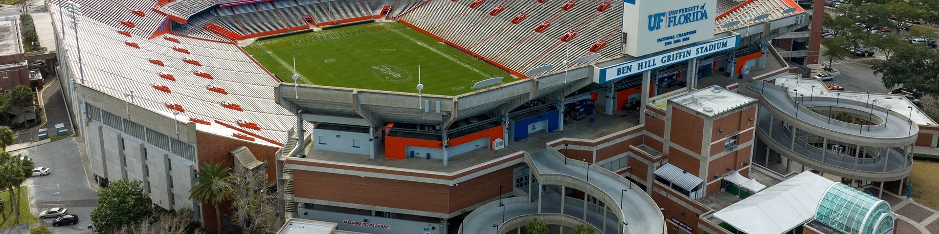 Gainesville, Florida, USA - January 28th 2023: Aerial view of Ben Hill Griffin Stadium, popularly known as 
