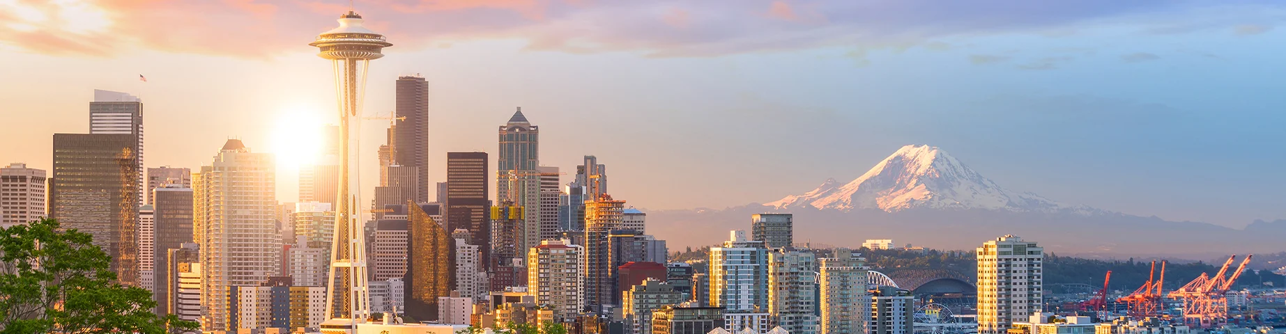 View of downtown Seattle skyline - best home insurance in Washington.