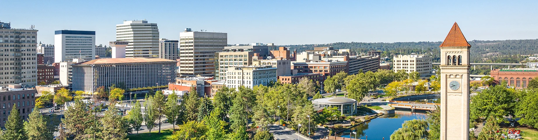 spokane landmark washington clocktower downtown - best home insurance in Washington.