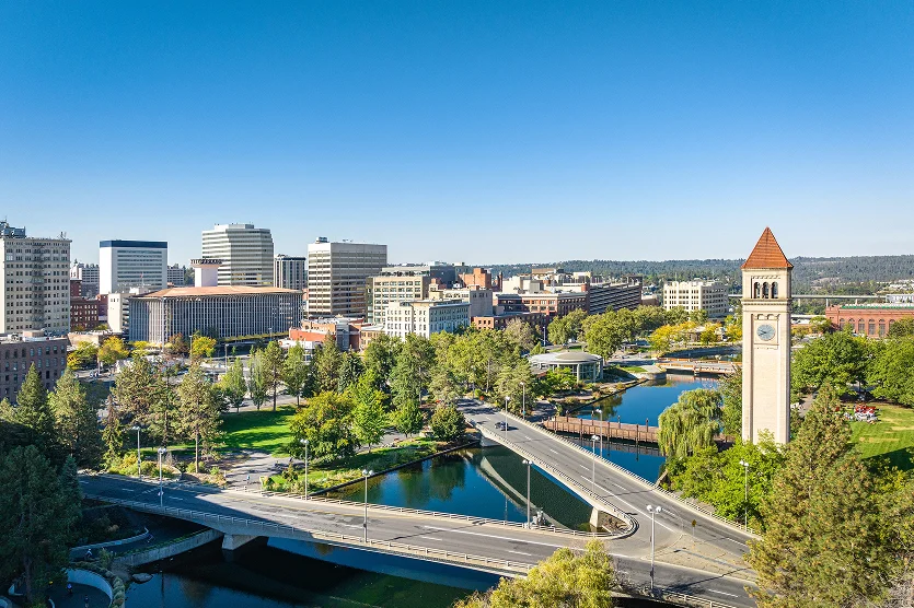 spokane landmark washington clocktower downtown - best home insurance in Washington.