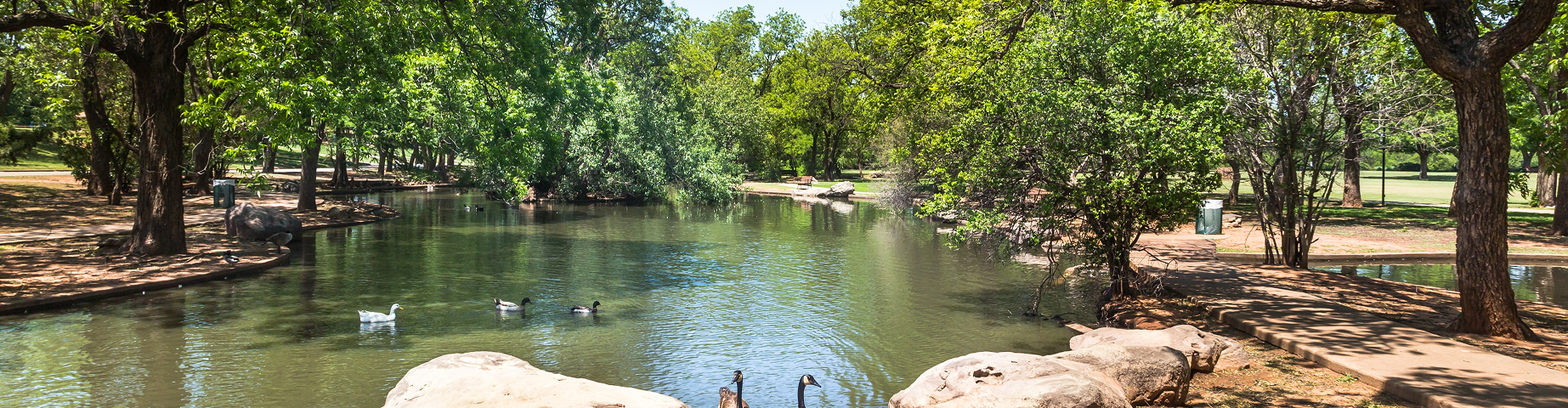 Wichita Falls Lucy park water pond in Texas