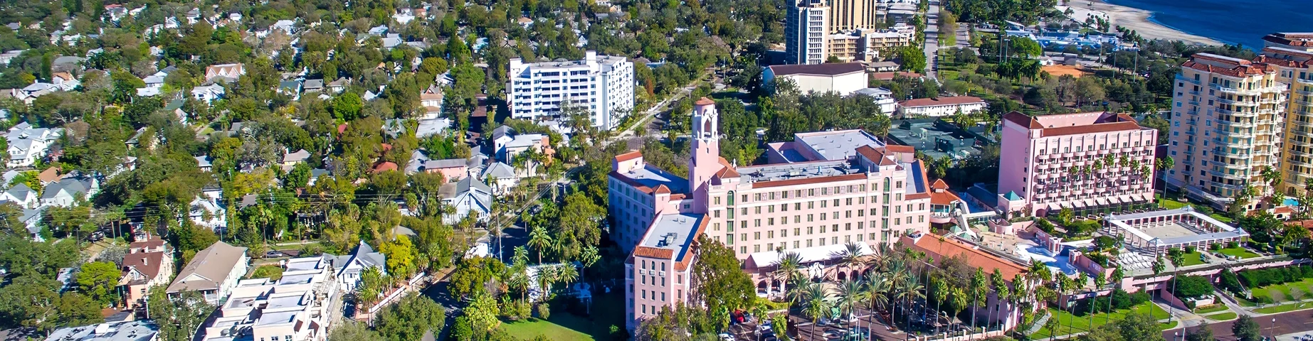 St Petersburg, Florida - Panoramic aerial view of cityscape.