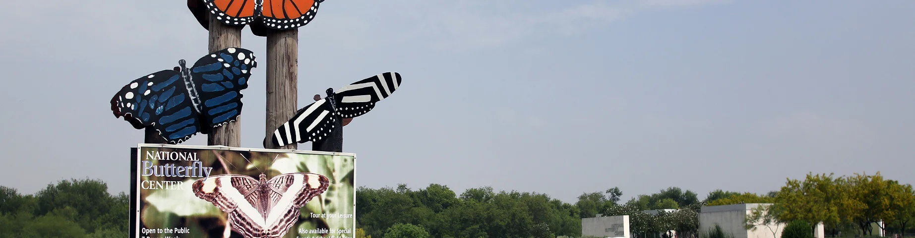 Visitors enter the National Butterfly Center, which is scheduled to be bisected by a new border wall built atop a levee.