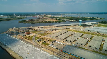 Aerial photo Port Lake Charles – best home insurance in Louisiana.
