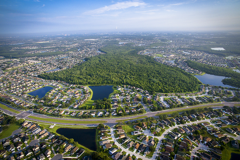 Aerial view of Kissimmee - best home insurance in Florida.