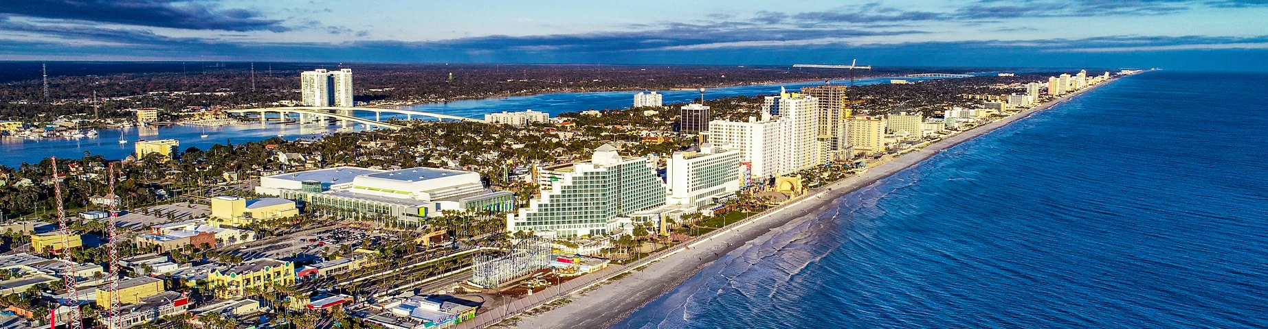 Aerial View of Daytona Beach - best car insurance in Florida.