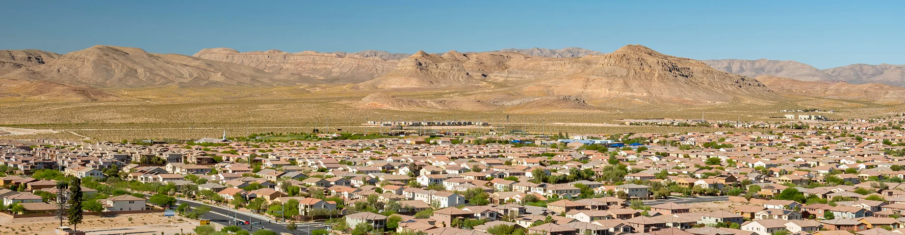 High angle view of some residence building of Enterprise area