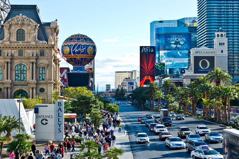 Las Vegas Strip in Paradise, Nevada.
