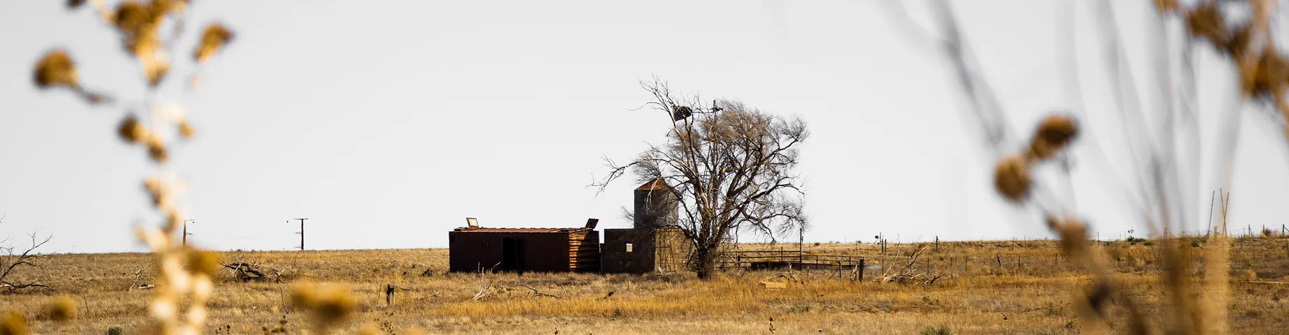 Abandoned Train car with windmill near Clovis, NM