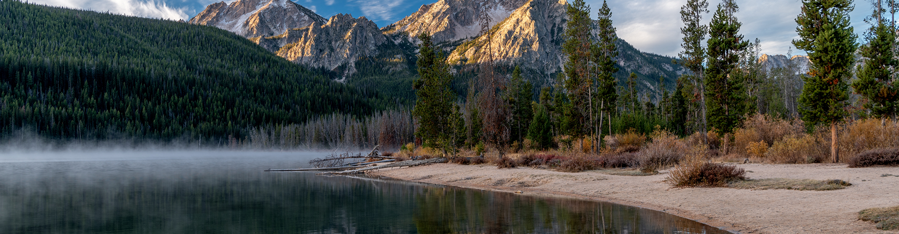 Beautiful view of the Sawtooth mountains Idaho.