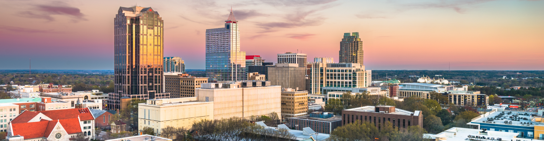 Raleigh, North Carolina, USA downtown city skyline.