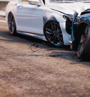Two damaged vehicles after a collision for a diminished value after car accident claims guide.